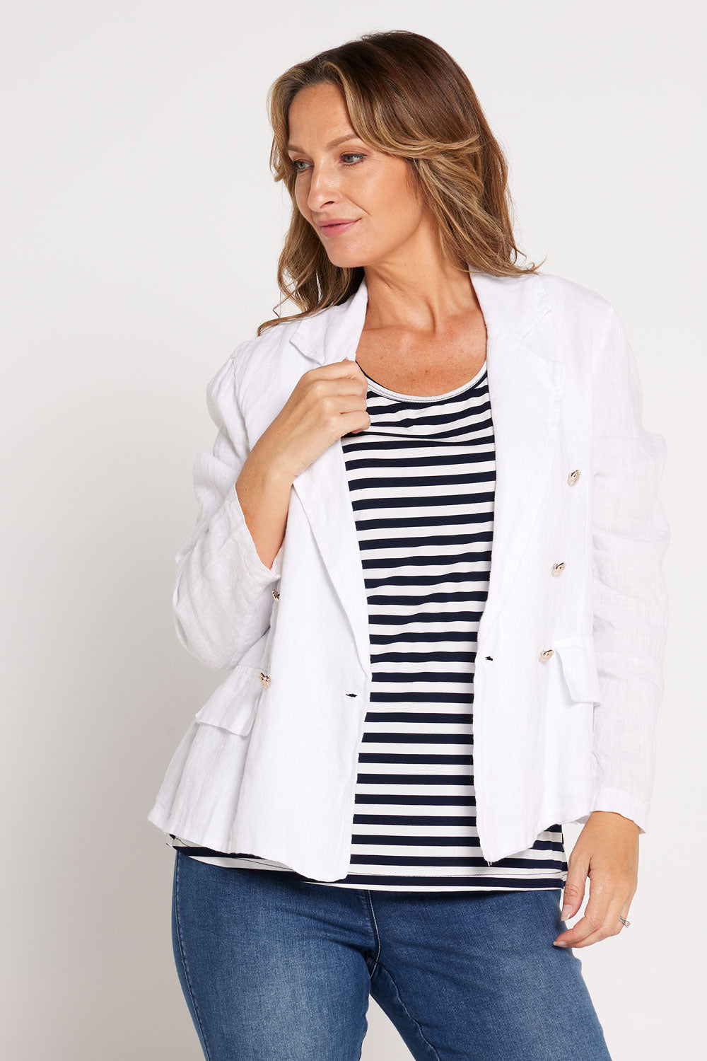 Basic Cotton Tank - Navy Stripe