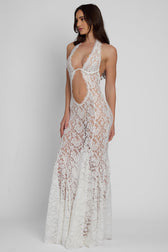 Frederica Halter Cutout Lace Maxi Dress 5