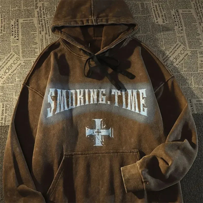Dark Wind Skull Print Hoodie