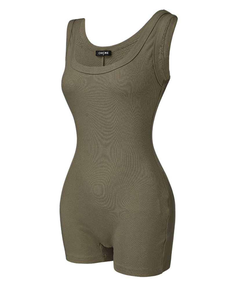 Elegant Comfortable Yoga Romper with Stretch Fabric and Adjustable Str