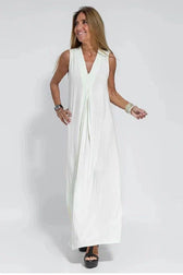 Sleeveless Maxi Dress and Duster Cardigan Two Piece Set 9