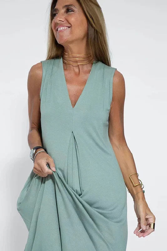 Sleeveless Maxi Dress and Duster Cardigan Two Piece Set 5