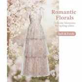 Floral Tulle Sweetheart Tiered Maxi Dress Wedding Guest 5