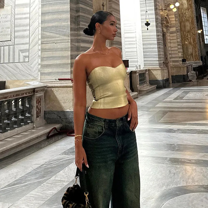 Cryptographic Vintage Gold Strapless