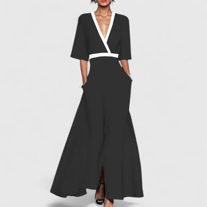 Floral Flutter Sleeve Wrap Top and Maxi Skirt Two Piece Set