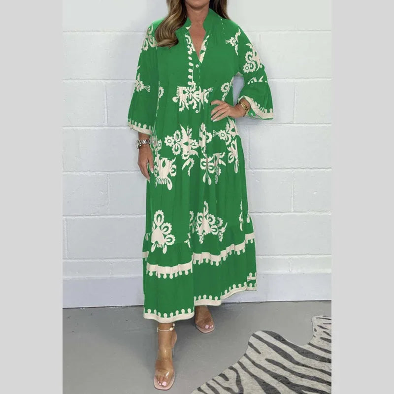 Katia Printed Dress For Vintage Inspired Dress with Premium Casual Styling