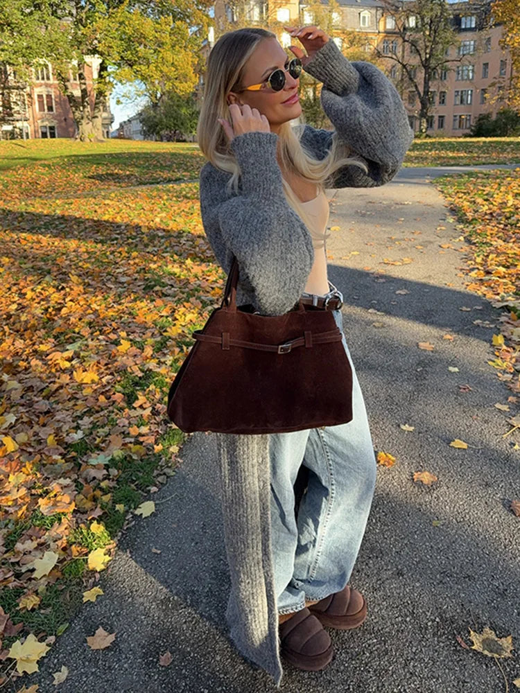 Elegant Modest Knitted Long Dress Loose Buttons Sweater Cardigans 2025 Fall Commuter Lady Fashionable Trendy Casual Woman Wear