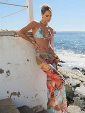 Leopard Mesh Patchwork Maxi Dress 7