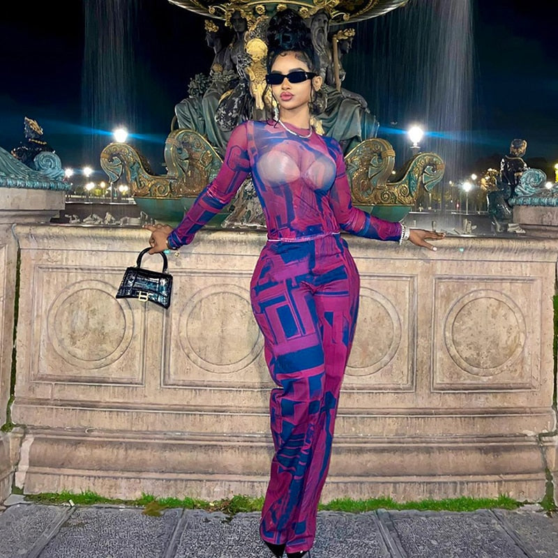 A Cruel Night Pants Set