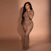 Club Bodycon See Through Long Dress