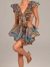 Leopard Mesh Patchwork Maxi Dress 10