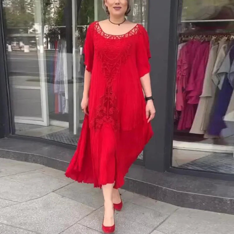 Iliana Boutique Embroidered Dress Chic Silhouette Collection