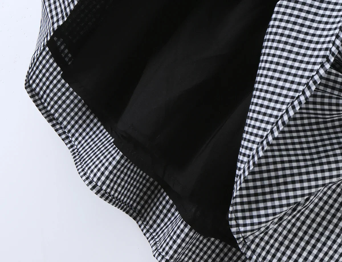 LAVANI PLAID MINI DRESS