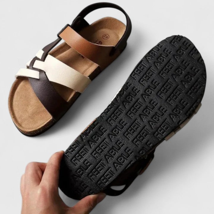 Strappy Buckle Fisherman Flat Sandals
