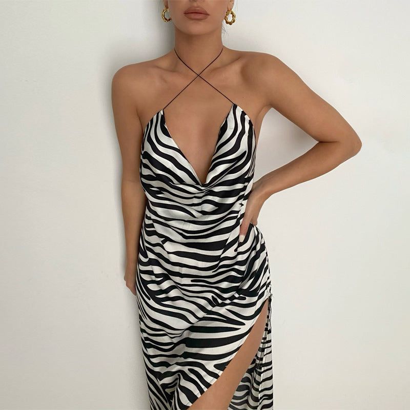 Undercover Open Back Satin Maxi Dress