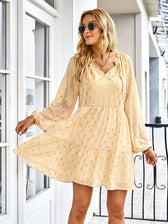 Chiffon for Vintage Gown Casual Bohemian Brief Party Women Design Dot - Sundress