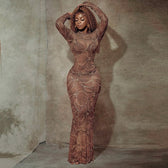 Club Bodycon See Through Long Dress