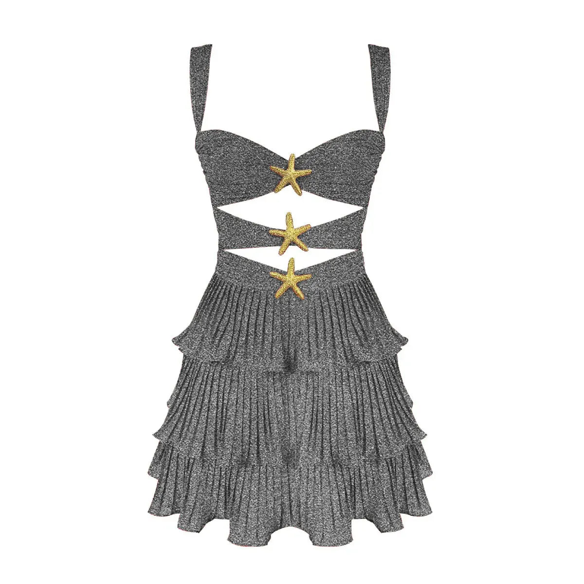 Cover Up Skirt Geometry Printed Two - Piece Beach Dress