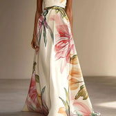 Floral Halter Neck Belted A-Line Maxi Dress 3