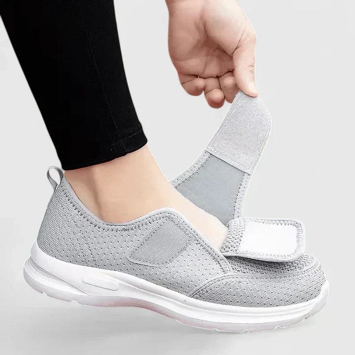 Mesh Velcro Strap Slip On Sneakers