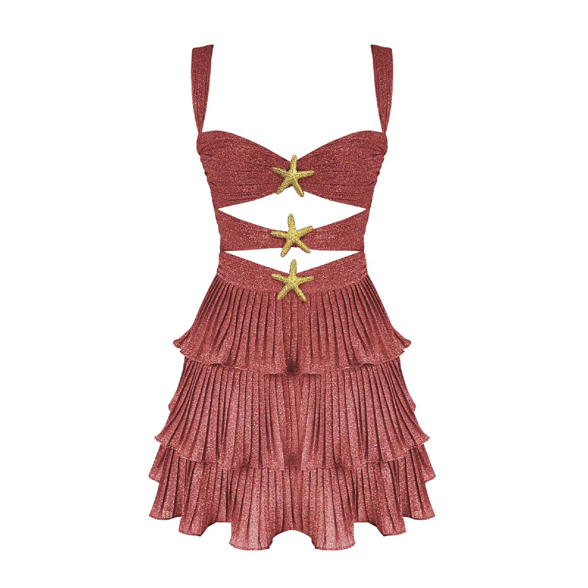 Cover Up Skirt Geometry Printed Two - Piece Beach Dress