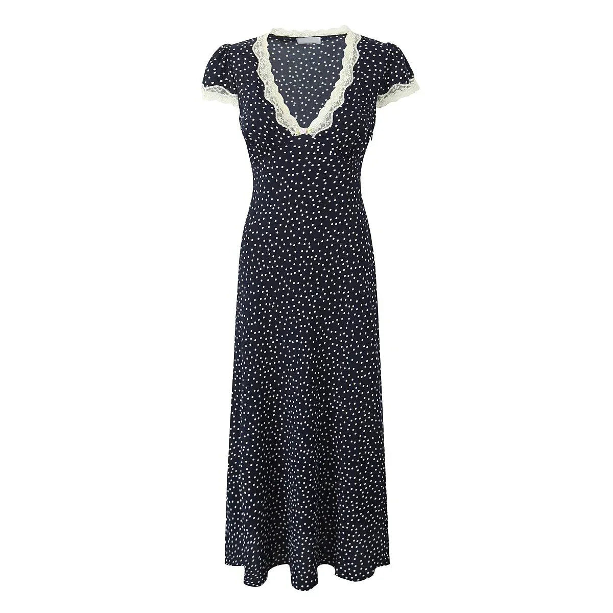 AYLIN POLKA DOT DRESS Navy Blue