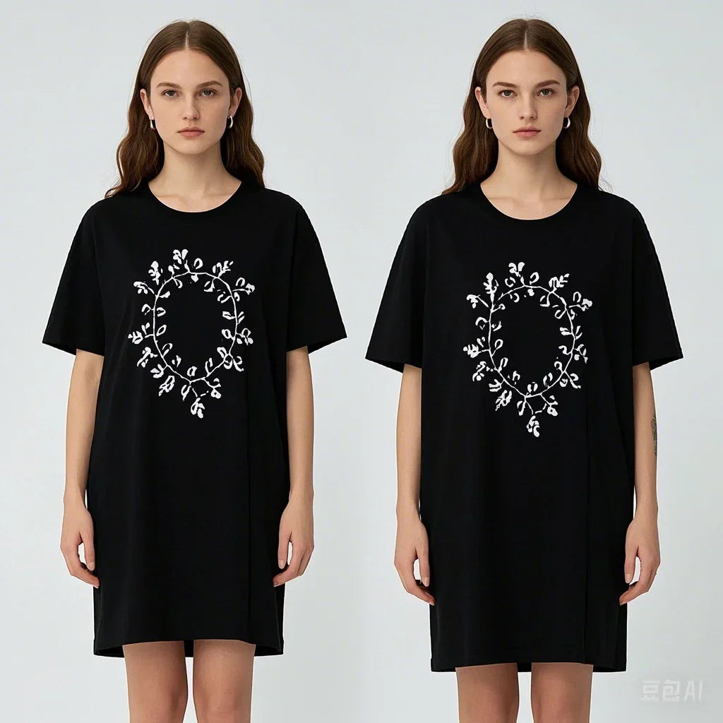 Long Style Cotton Loose Tshirt