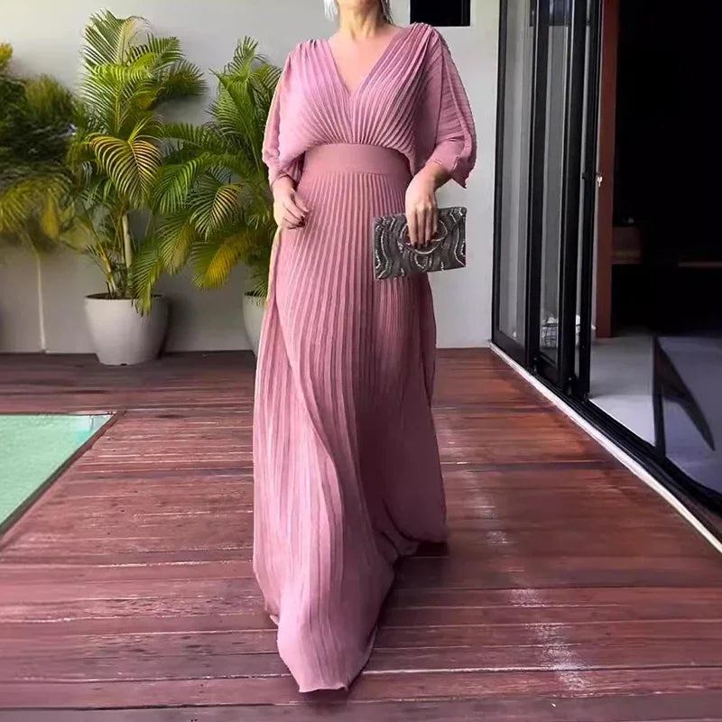 Lucy - Elegant Wedding Guest Dress Pink
