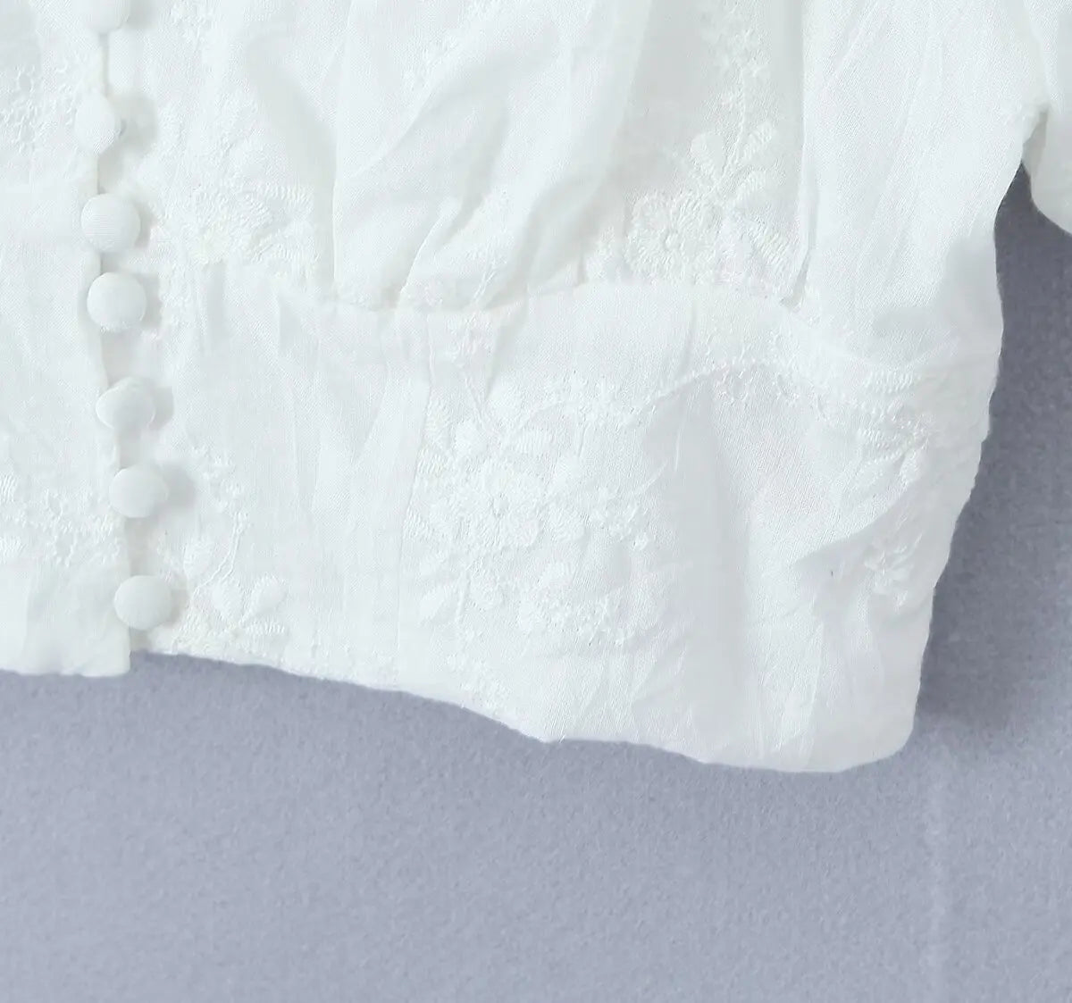 Embroidered Crop Top