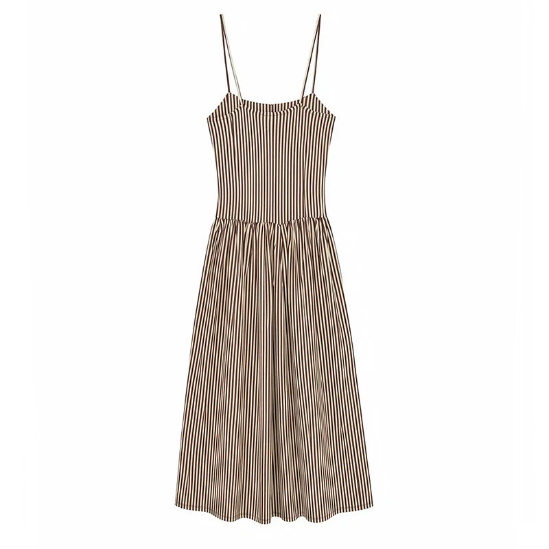 SOFIANA STRIPED MIDI DRESS