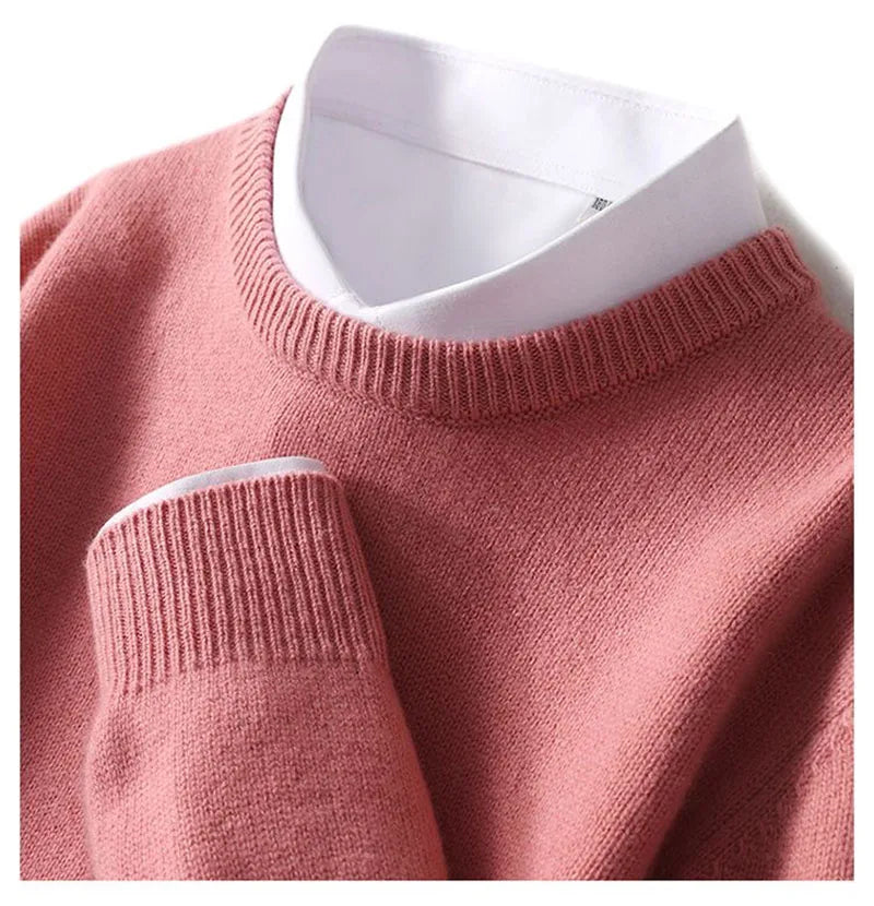 Crew Neck Long Sleeve Knit Sweater