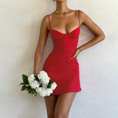Sweetheart Spaghetti Strap Bodycon Mini Dress 3