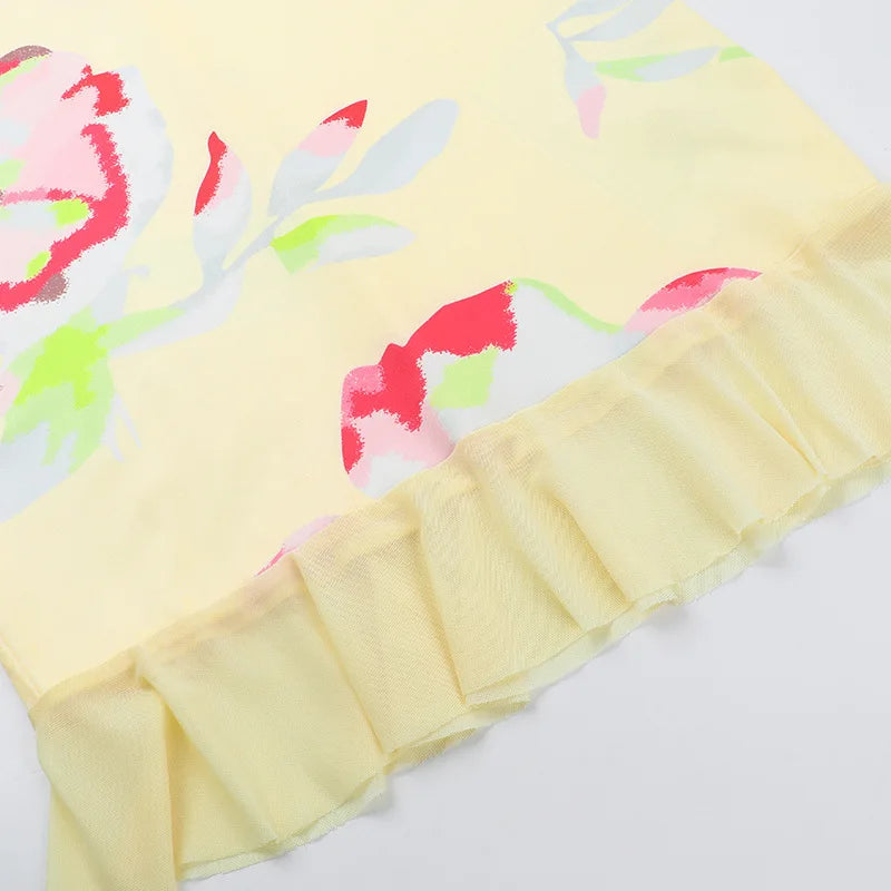 Printed Off - Shoulder Backless Party Dress for Women