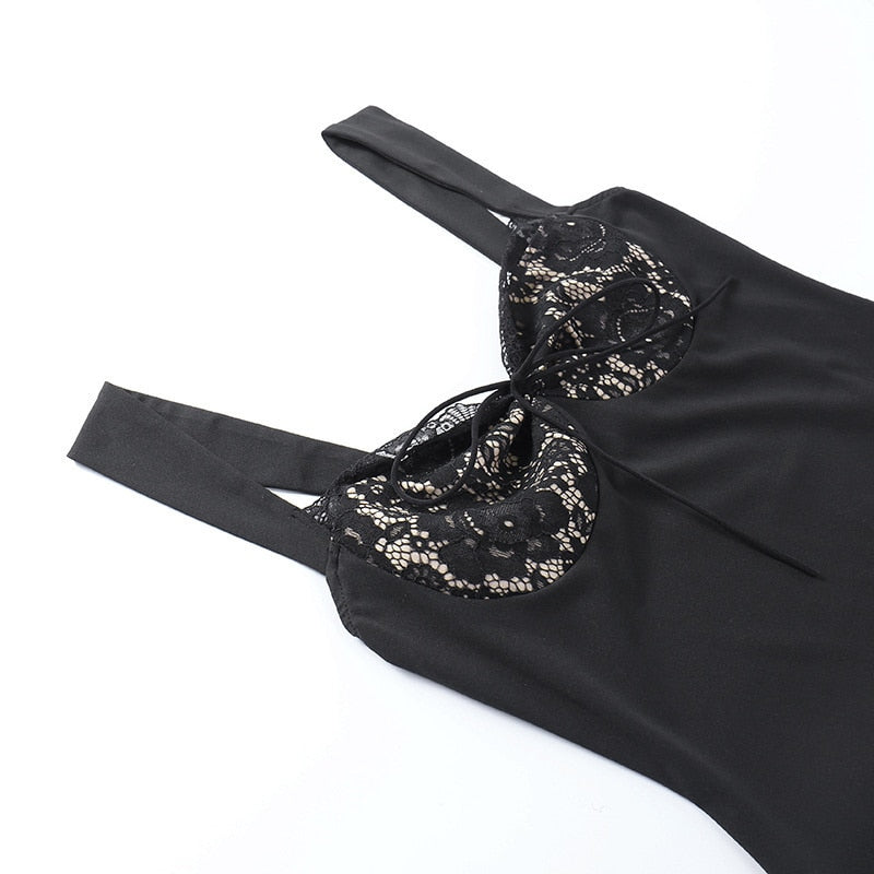 Love At First Sight Lace Satin Mini Dress 13