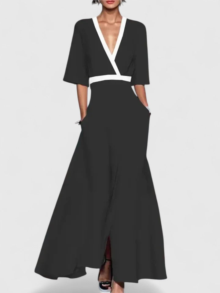 Floral Flutter Sleeve Wrap Top and Maxi Skirt Two Piece Set