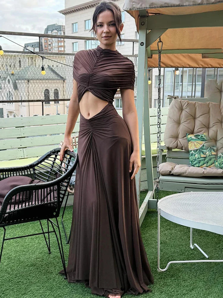 MILA HOLLOW OUT MAXI DRESS