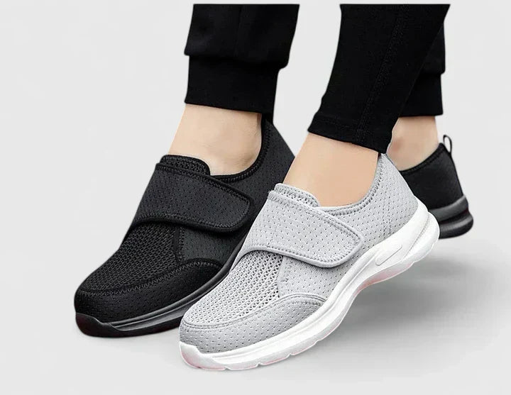Mesh Velcro Strap Slip On Sneakers