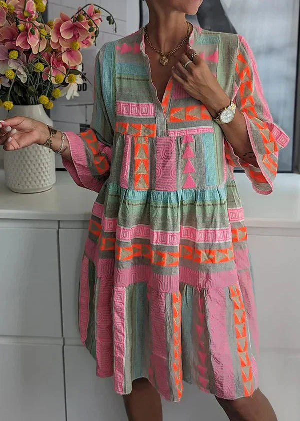 Ellie - Breathable Cotton Hemp Summer Dress M