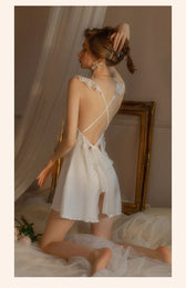 Satin Sweetheart Lace Trim Slip Mini Dress 7