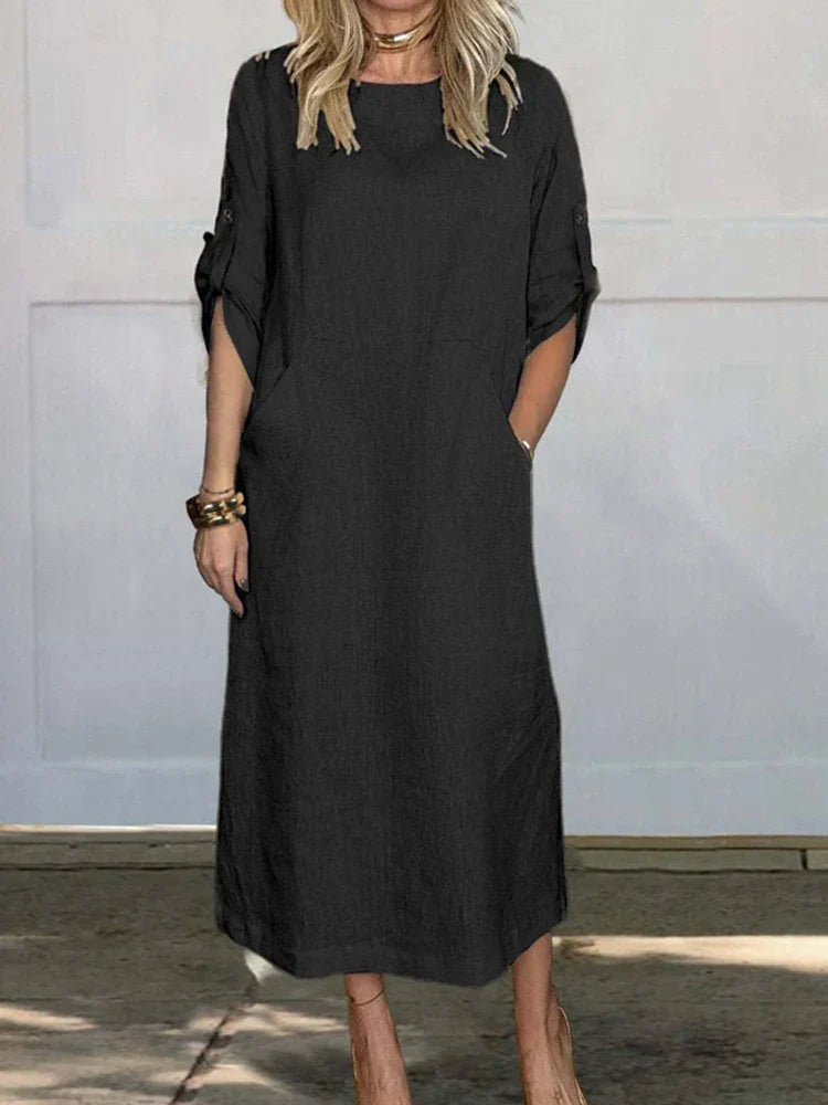 Isis Sweater Dress with Pockets for Women Elegant Evening Look