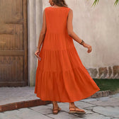 V-Neck Sleeveless Tiered Maxi Dress 7