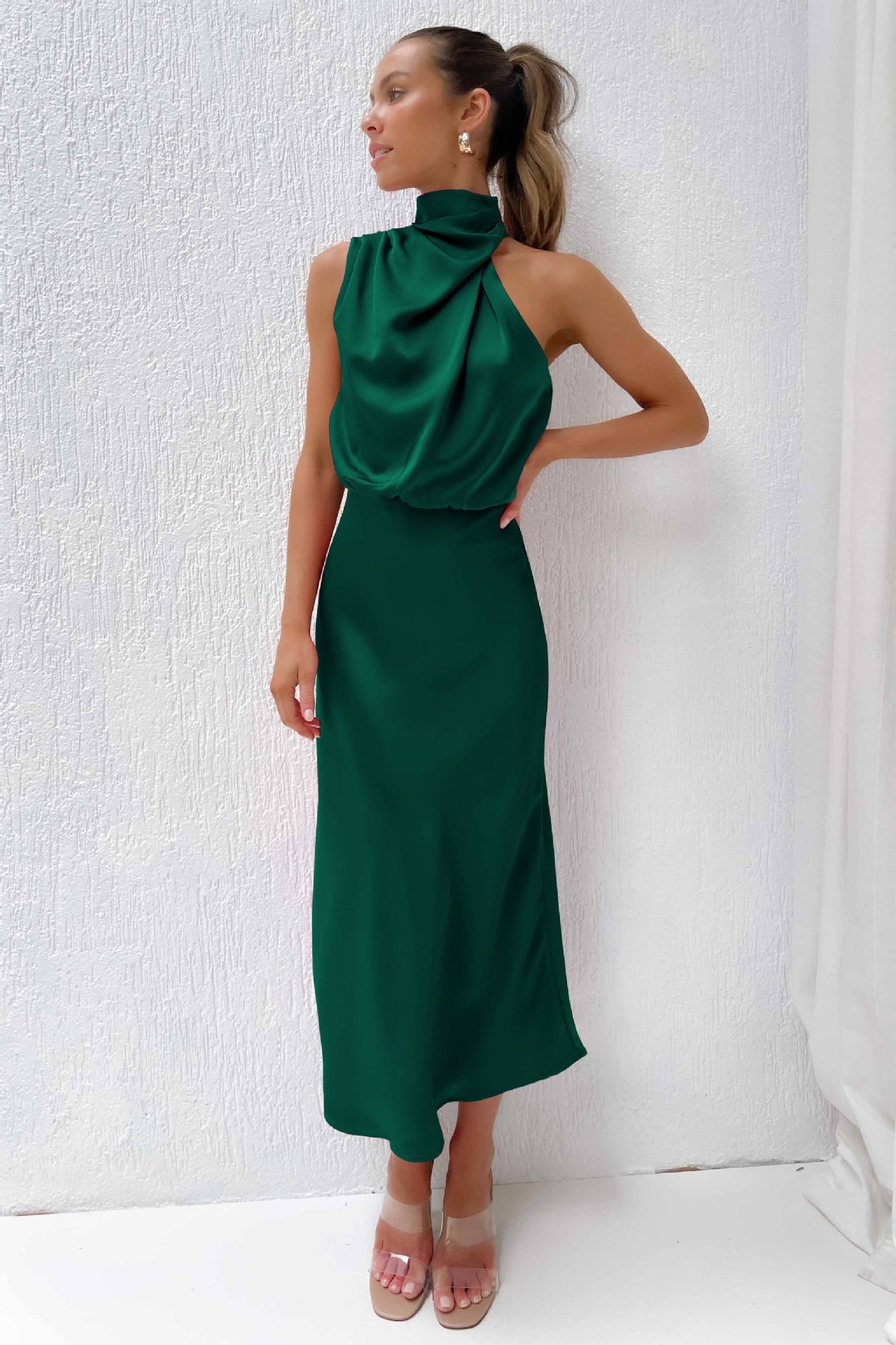 Sleeveless Off Shoulder Bodycon Elegant Maxi Dresses Wedding 14