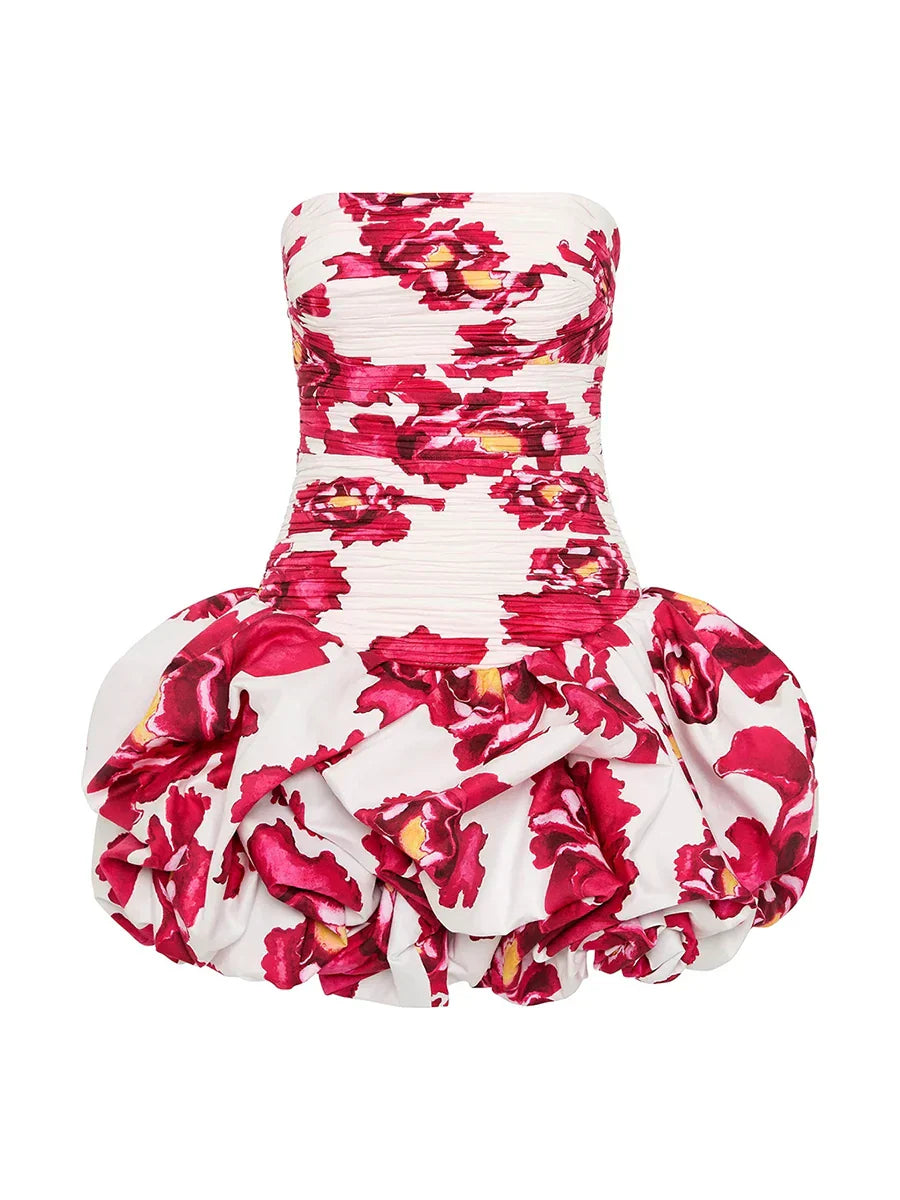 LANAI RUFFLE MINI DRESS Rose