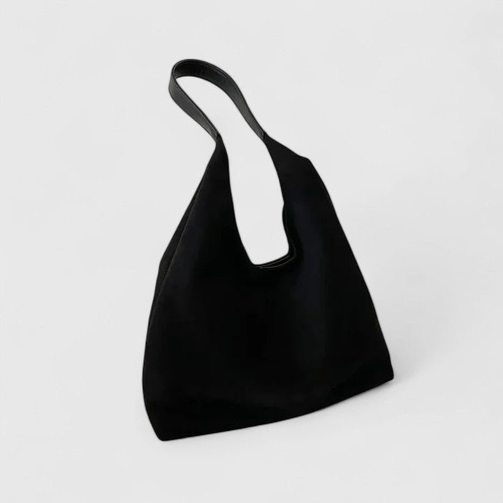 Slouchy Suede Look Hobo Tote Bag