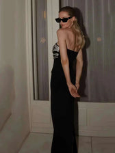 Strapless Diamond Bandage Maxi Dress 3
