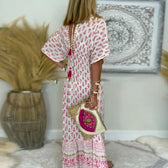 Floral V-Neck Flutter Sleeve Tiered Maxi Dress 3