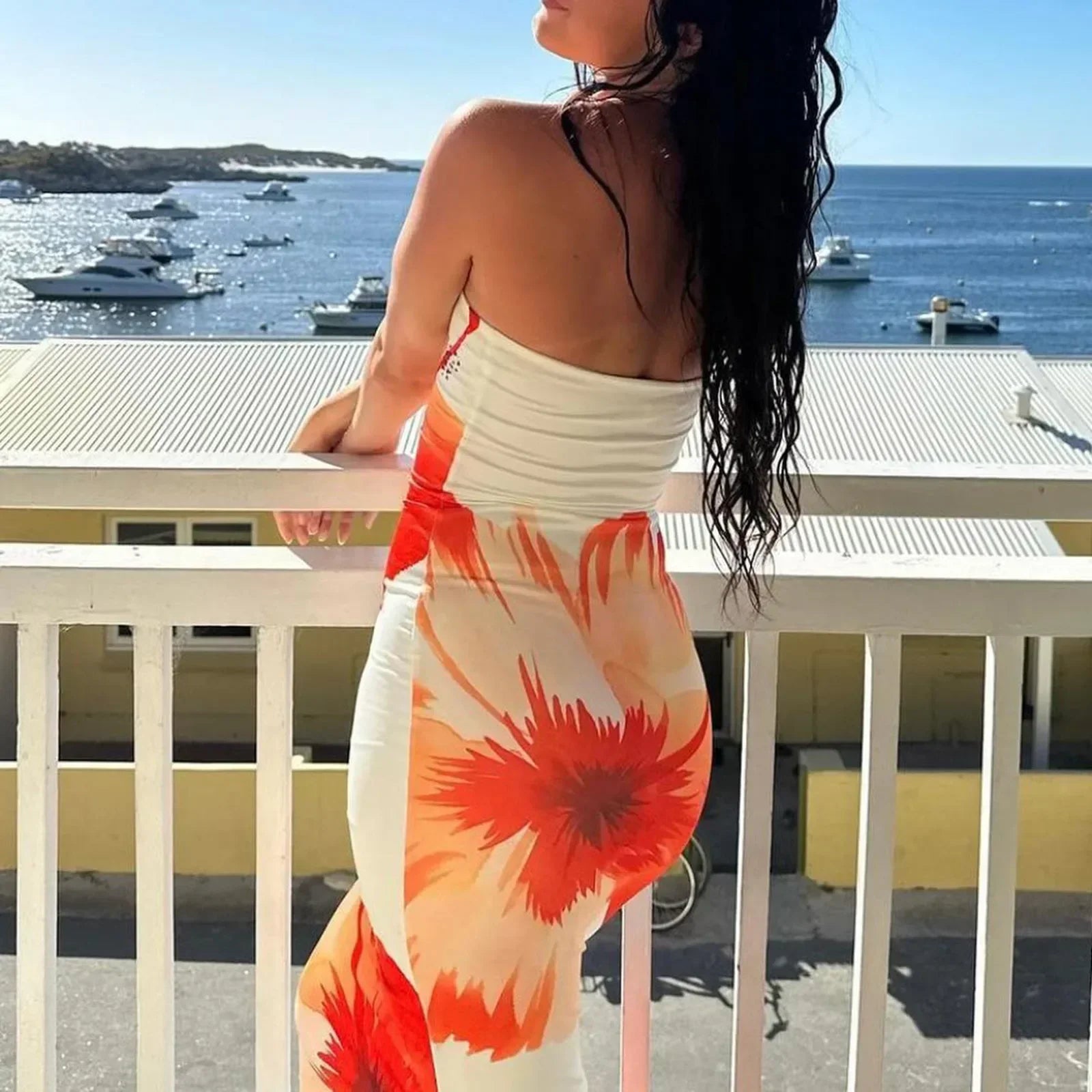 Off Shoulder Tube Party Floral Dress