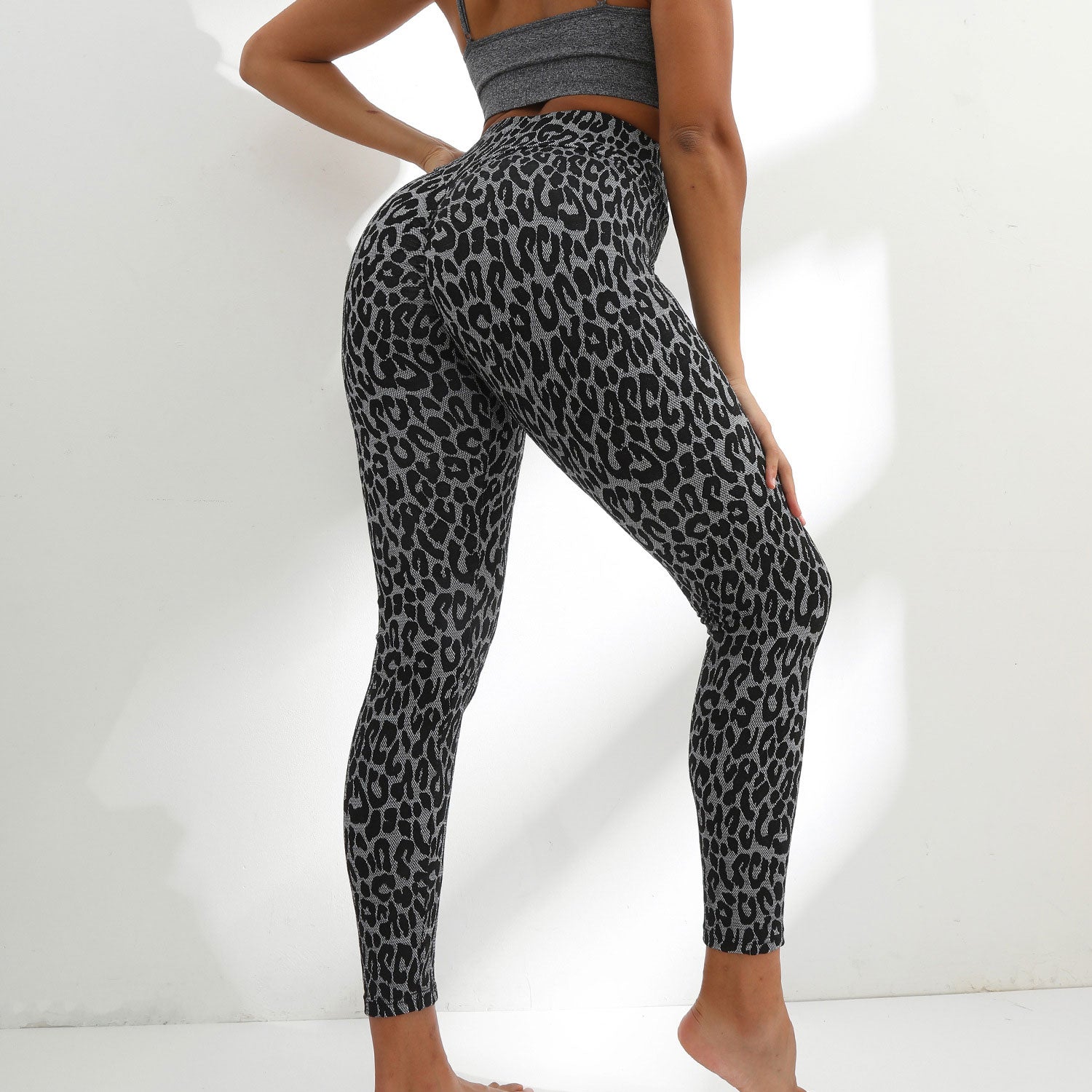 Mojoyce Leopard Yoga Leggings Women Seamless Gym Yoga Pants High Waist Sports Legging Push Up Workout Fitness Running Pants