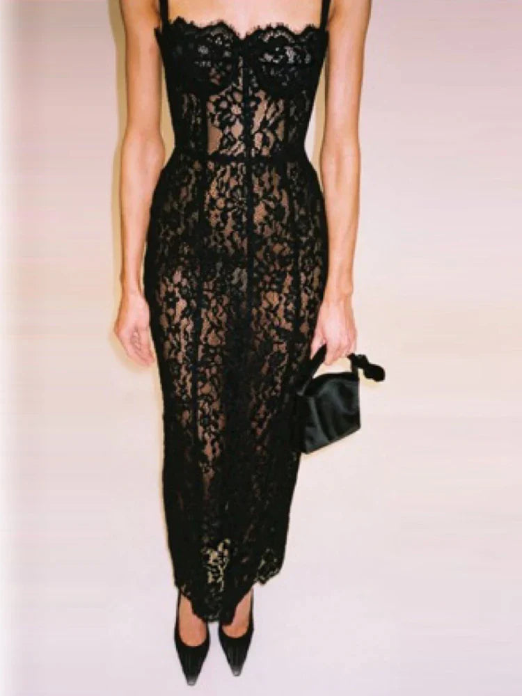 BRENDA LACE MAXI DRESS