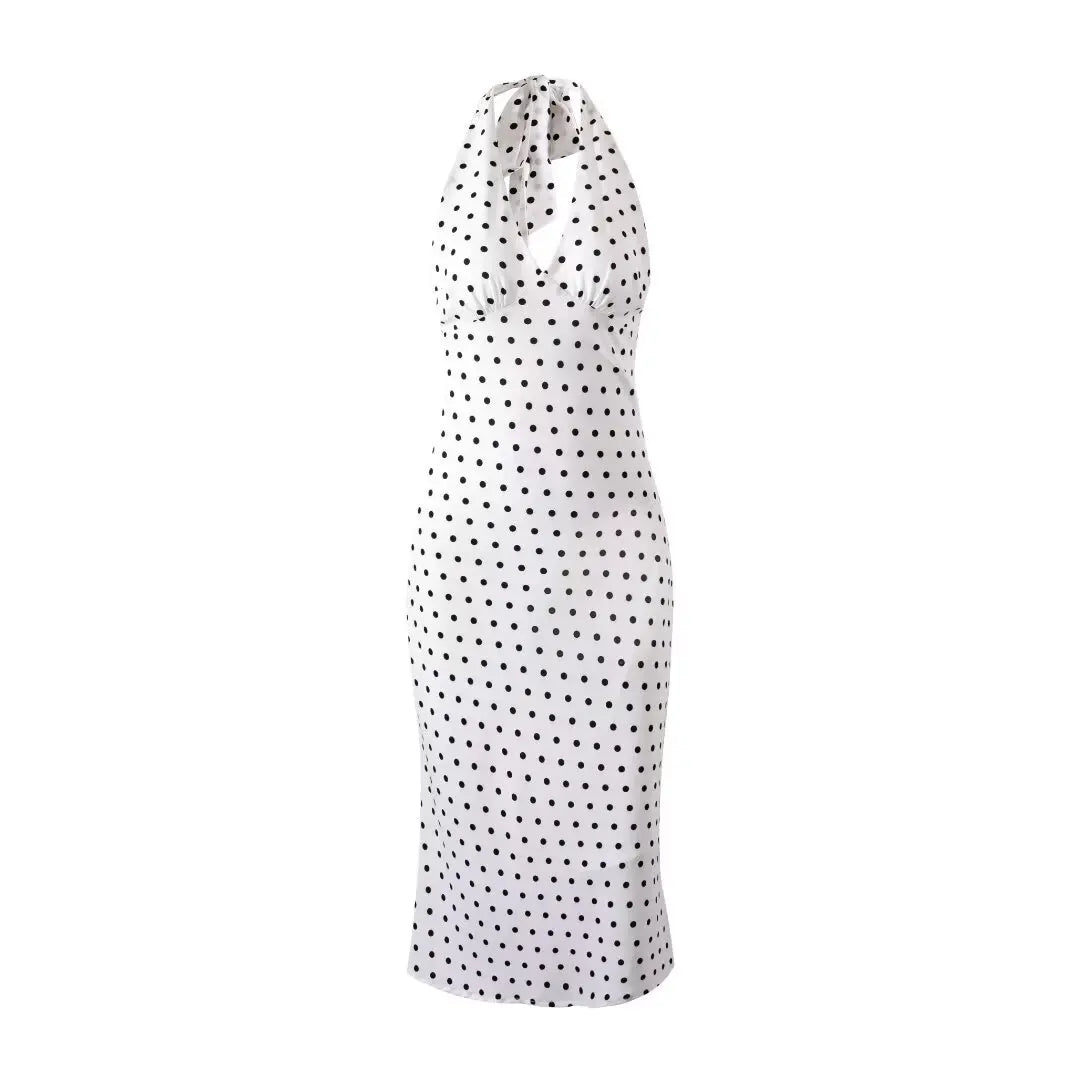 ADISA POLKA DOT DRESS White